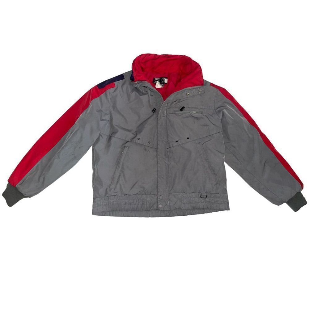 🐿️ Vintage Obermeyer Gore-Tex Thinsulate Grey, Red & Blue Winter Jacket - Picture 3 of 10